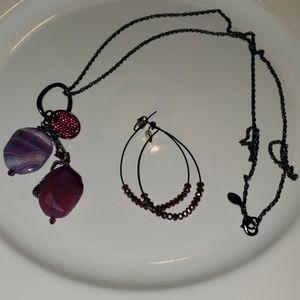 Express Jewelry Set: Long Necklace & Earrings